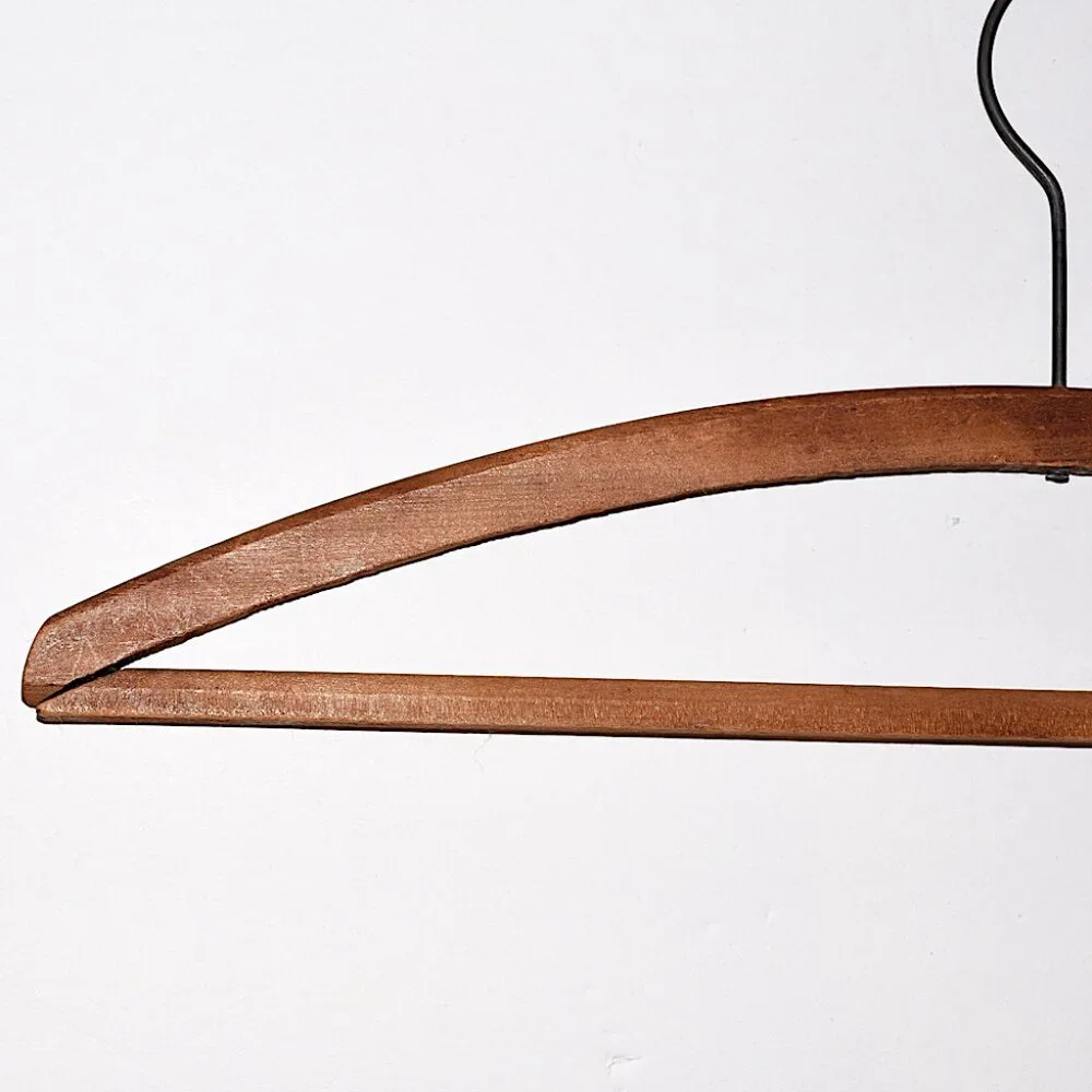Vintage Engraved Wood Hanger from Hawaii Business by Pacific Coat Hanger
